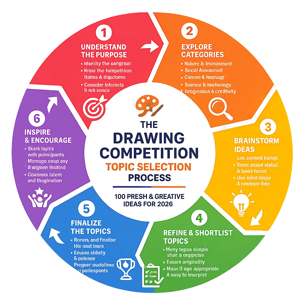 Drawing competition step-by-step process